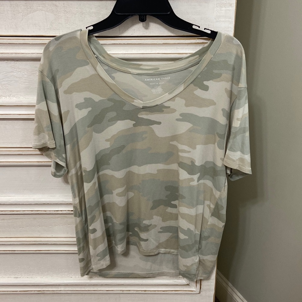 American Eagle Soft & Sexy camo shirt